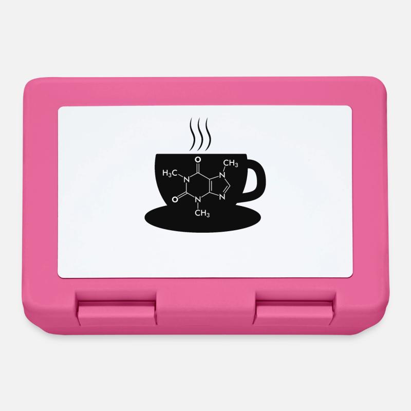 Kaffee Caffeine Molecule - Brotdose - Pink