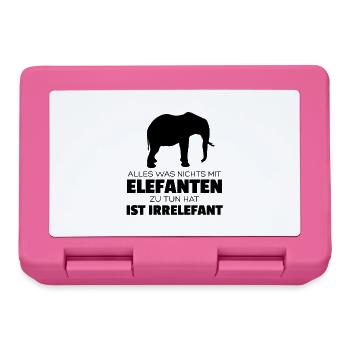 Elefant Geschenkidee Elefantenshirt Wildnis Afrika - Brotdose - Pink - Vorne