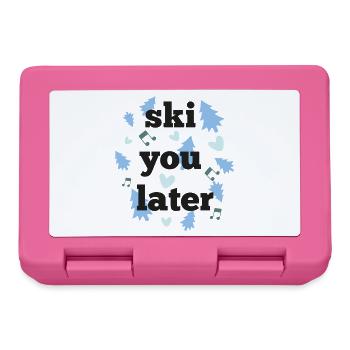 Ski dich später - Brotdose - Pink - Vorne