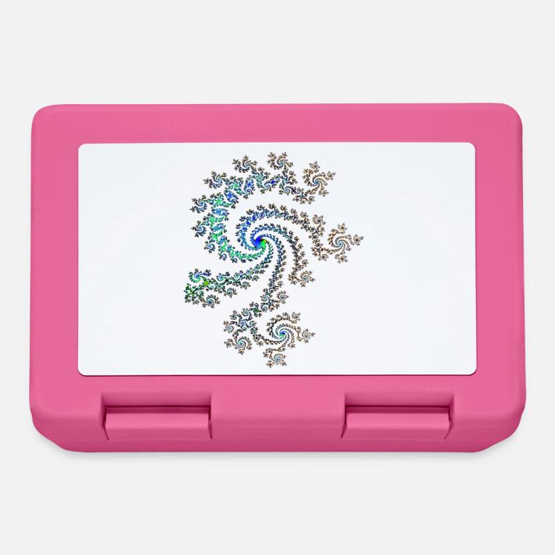Digitale Spiralfraktal Muster - Brotdose - Pink