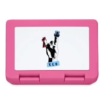 Rock n Roll Hand Wedding Shirt Bride & Groom - Lunchbox - pink - Front
