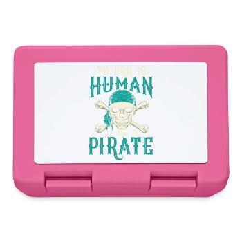 Humorous pirate skull with slogan - Lunchbox - pink - Front