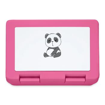 Animal panda - Boîte à goûter - rose - Devant