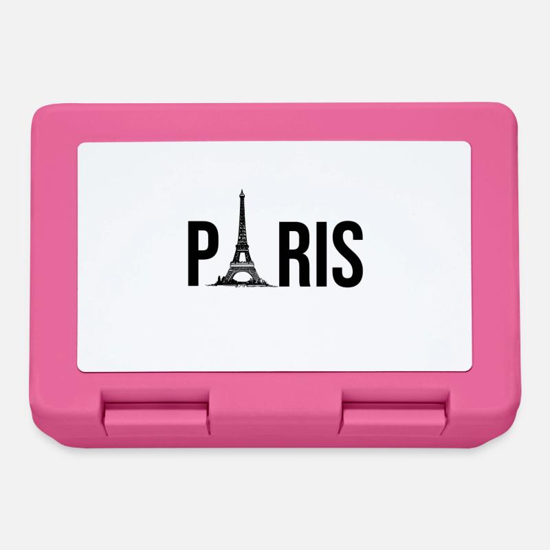 Paris – Typografie mit Eiffelturm-Charme   - Brotdose - Pink