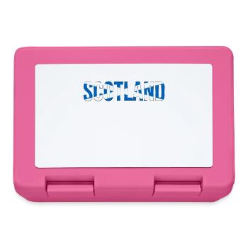 Schottland Schriftzug Flagge - Brotdose - Pink - Vorne