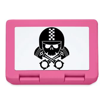 schädel helm kolben - Brotdose - Pink - Vorne