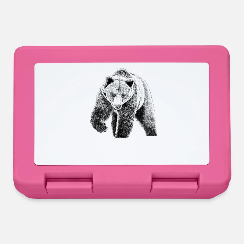 bear - Lunchbox - pink