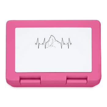 BERG Design with ECG Line - T-Shirt for Adventurers - Lunchbox - pink - Front