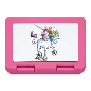 Regenbogen Einhorn - Brotdose - Pink - Vorne