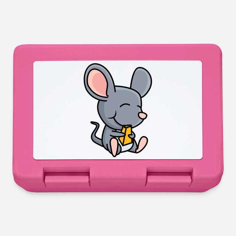 Maus mit Käse - Brotdose - Pink