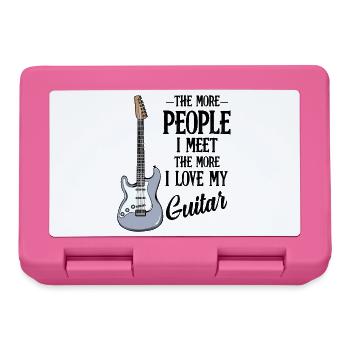 Blaues Gitarren Design - Brotdose - Pink - Vorne