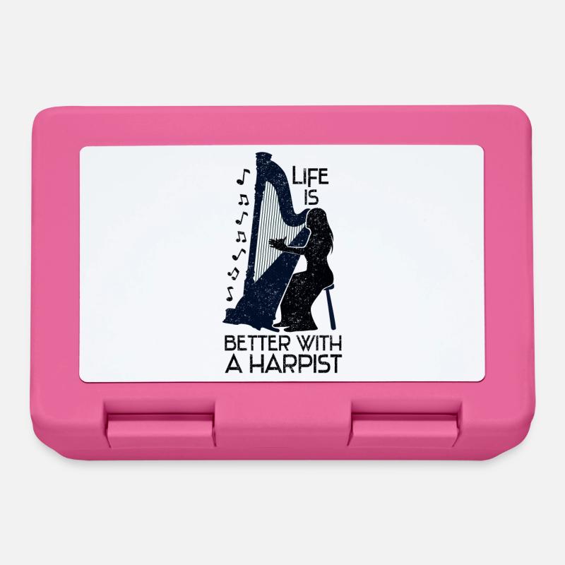 Harpe - design - Boîte à goûter - rose