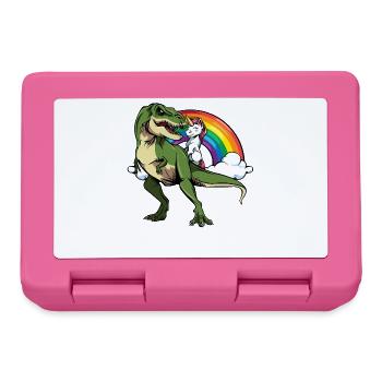 Dino-Einhorn im Regenbogenzauber - Brotdose - Pink - Vorne