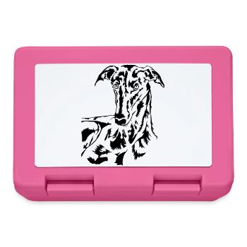 Galgo Kopf - Brotdose - Pink - Vorne