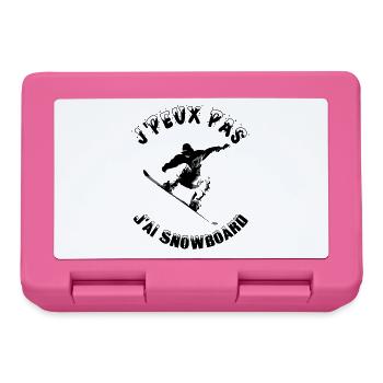 j'peux pas j'ai snowboard - Boîte à goûter - rose - Devant