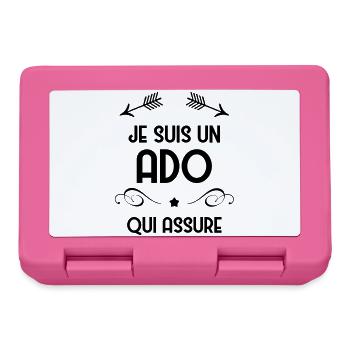 adolescent / enfant / ado / adolescente - Boîte à goûter - rose - Devant