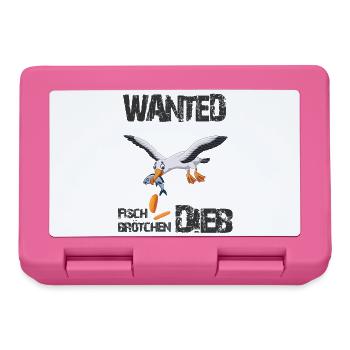 Wanted - Der berüchtigte Fischbrötchen Dieb - Brotdose - Pink - Vorne