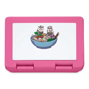 Frettchen in Nudelsuppe Illustration - Brotdose - Pink - Vorne