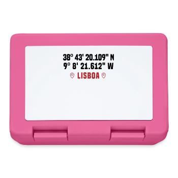 Lisboa Städtischer Stempel - Lissabon Koordinaten - Brotdose - Pink - Vorne