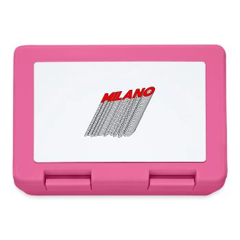 Milano Neon Lines 3D Perspective - Lunchbox - pink - Front