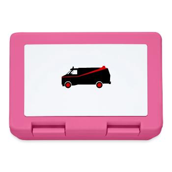 Roter Linienwagen Silhouette - Brotdose - Pink - Vorne