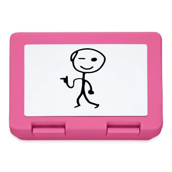 Stick man cool man - Lunchbox - pink - Front