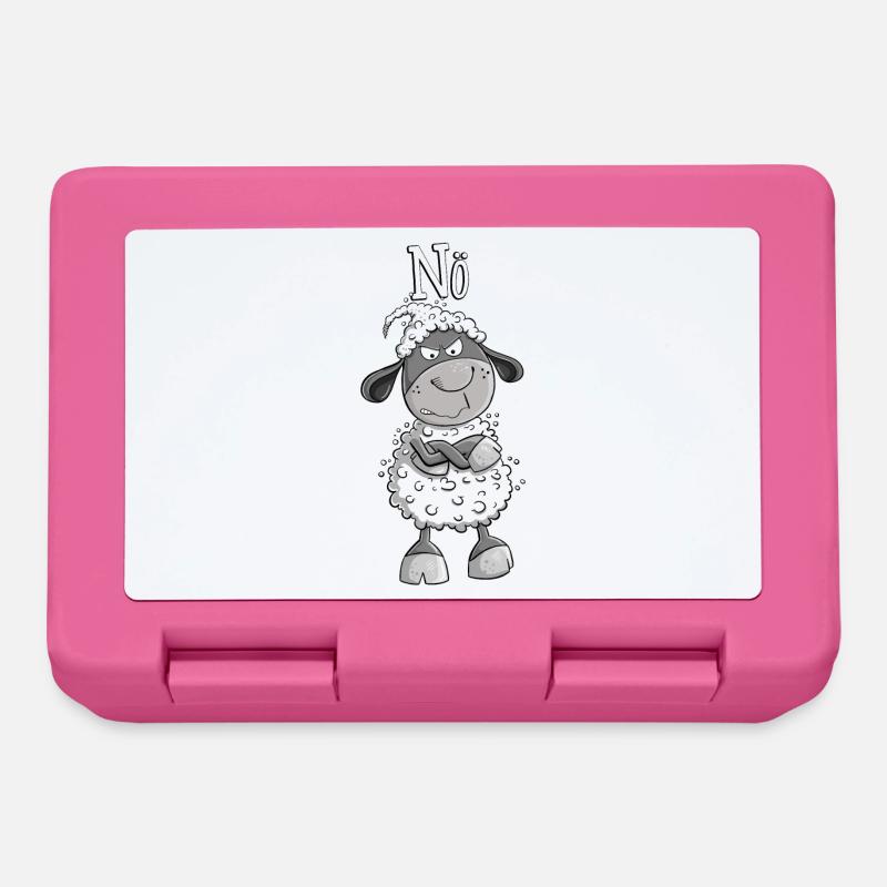 Nö Schaf I Nein Statement Comic Tiermotiv Fun - Brotdose - Pink