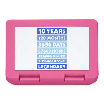 10 years birthday, anniversary, company, private - Lunchbox - pink - Front