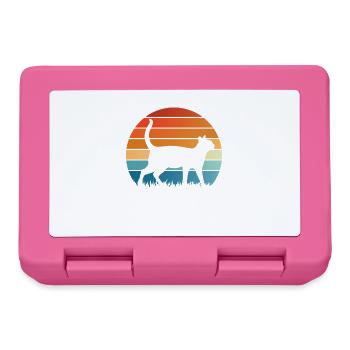 Cadeau de ferme chat chuchoteur coloré - Boîte à goûter - rose - Devant