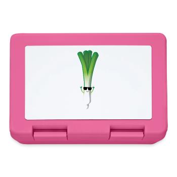 Leeks with sunglasses - Lunchbox - pink - Front