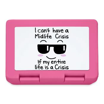 Ironie und Realität: Keine Midlife Krise - Brotdose - Pink - Vorne