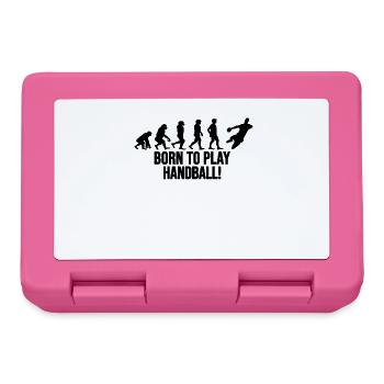 Born to play Handball Evolution Gift Funny - Lunchbox - pink - Front