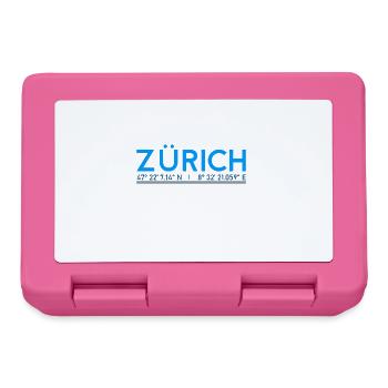 Zürich Gps Koordinaten - Brotdose - Pink - Vorne