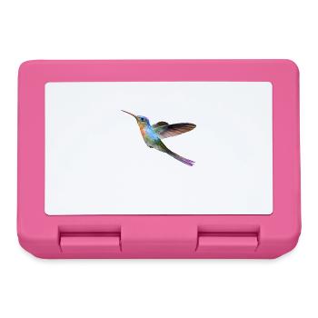Colibri coloré en vol - Boîte à goûter - rose - Devant