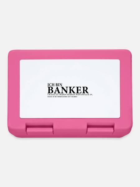 Ich bin Banker - Brotdose - Pink