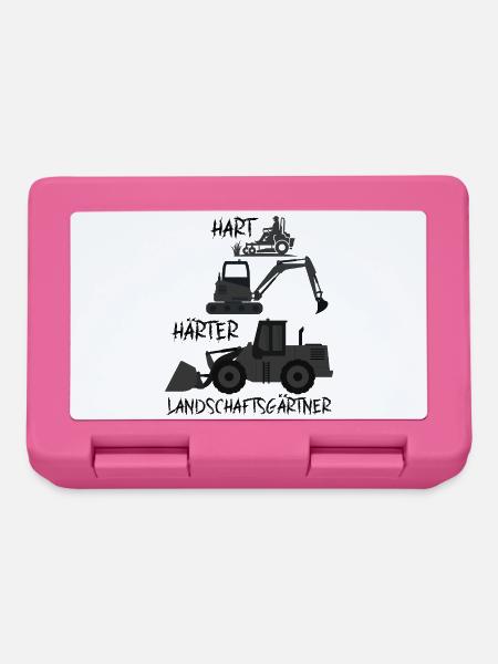 Baumaschinen-Spektakel am Bau - Brotdose - Pink
