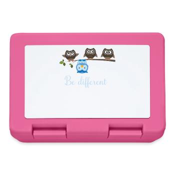 Be Different Owl - Lunchbox - pink - Front
