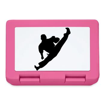 Jumpkick Geri Kick Karate oder Teakwondo - Brotdose - Pink - Vorne
