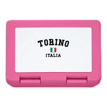 Turin Italie Drapeau Design minimal - Boîte à goûter - rose - Devant