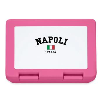 Napoli Italy Flag Minimal Art - Lunchbox - pink - Front