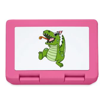 Dinosaurier Party - Brotdose - Pink - Vorne