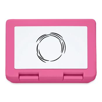 Circle Design Line Lines - Lunchbox - pink - Front