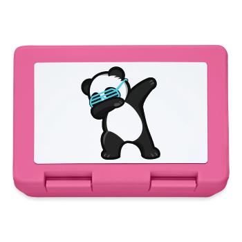 Dabbing Panda Pandabär - Brotdose - Pink - Vorne