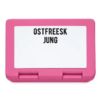 Ostfreesk Jung Ostfriesland Plattdeutsch Dialekt - Brotdose - Pink - Vorne