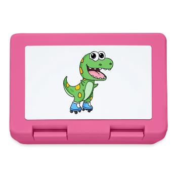 Inline Skating Roller Skates Dinosaur - Lunchbox - pink - Front