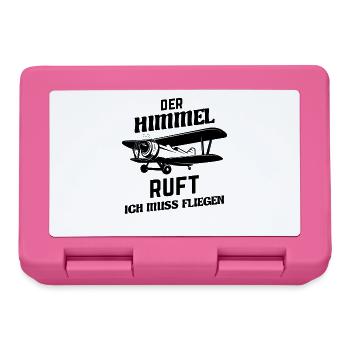 Der Himmel ruft und ich muss fliegen - Brotdose - Pink - Vorne