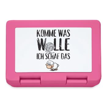 Komme was Wolle ich Schaf das - Brotdose - Pink - Vorne