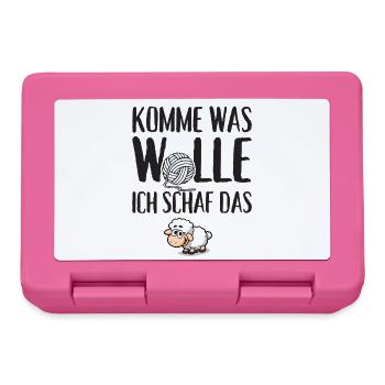 Komme was Wolle ich Schaf das - Brotdose - Pink - Vorne