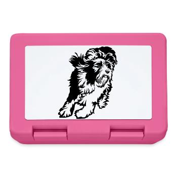 Bearded Collie - Boîte à goûter - rose - Devant