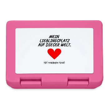 Liebes Kissen mit Spruch Romantisch - Brotdose - Pink - Vorne